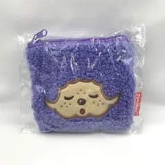 モンチッチ　もこもこスクエアポーチ　カラフルバージョン 紫 ガチャ