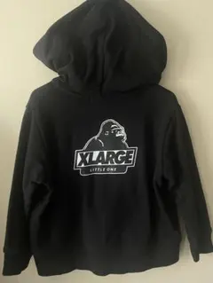 XLARGE LITTLE ONE フード付きパーカー 黒