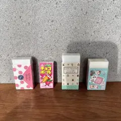 【平成レトロ】消しゴム4個セット クーリア　カミオジャパン　当時物