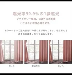 Francfranc 1級遮光カーテン ピンク 2枚セットのサムネイル