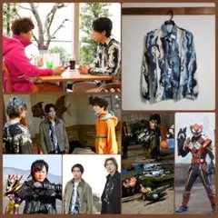 [限定特価]仮面ライダーヴァレン/辛木田絆斗本編着用衣装ブルー総柄シャツSサイズ