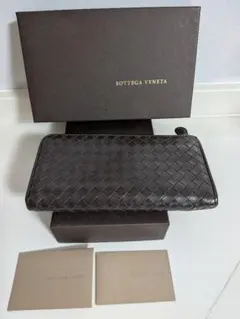 BOTTEGA VENETA 長財布 ダークブラウン