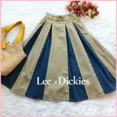 極美品♥Lee Dickies コラボ サーキュラースカート デニム フレア Sのサムネイル