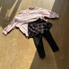 スウェット・スカート・レギンスセット 90cm