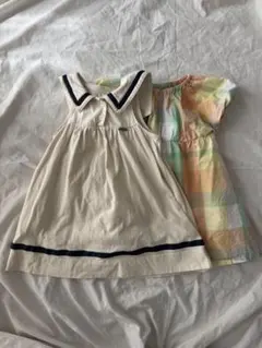 アプレレクール セーラー チェック ワンピース 90 2着セット