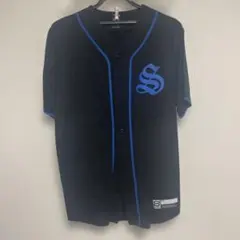 【レア】STUSSY ベースボールシャツ M ブラック