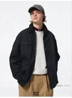 GU カバーオールジャケット ブラック Mサイズ