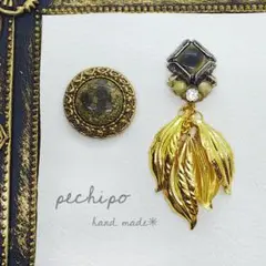 アンティークボタン✳イヤリング ピアス