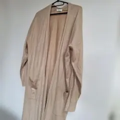 earth music&ecology 濃いベージュ ロングカーディガン