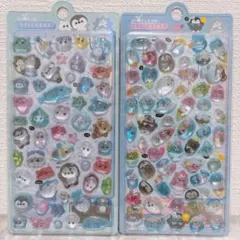 二枚セット　立体シール　3dシール　海の生き物