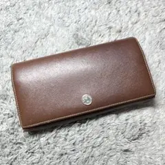 MONO COMME CA モノコムサ 長財布 レザー フラップ式 ブラウンのサムネイル