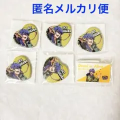 ヒプノシスマイク　ハート型缶バッジ　アクリルおなまえバッジ　有栖川 帝統 6個