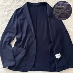 美品 XLサイズ LACOSTE 近年モデル ニットアンコンジャケット ロゴ刺繍のサムネイル