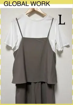 GLOBAL WORK ＊冷感サロペットTEEセット