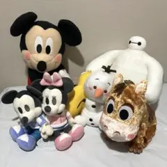 ディズニー ぬいぐるみ 5点セット ミッキー ミニー オラフ ベイマックス
