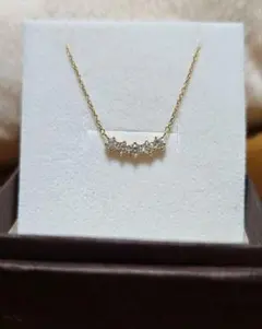 K18　天然ダイヤモンド　ネックレス　0.35カラット