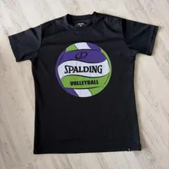SPALDING バレーボール Tシャツ ブラック Sサイズのサムネイル