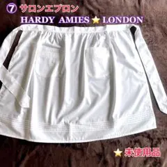 ⑦HARDY AMIES ・カフェエプロン・白・レース・ハーディエイミス未使用品のサムネイル