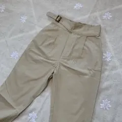 VIS ビス カジュアルパンツ レディースS ベージュ チノパン風 飾りベルト