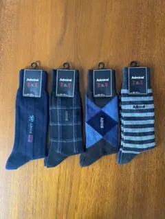 新品★Admiral メンズ ソックス 4足 25-27cm