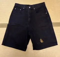 90s NAUTICA ショートパンツ w34ブラックデニム　バギー　B系　古着のサムネイル
