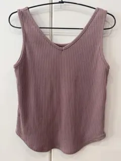 GU リブ2WAYタンクトップ　インナー　ピンク　Mサイズ