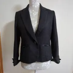 セレモニージャケット　Lサイズ　黒ラメ入り　入学　卒業　七五三　結婚式