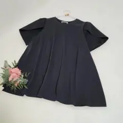 オペークドットクリップ チューリップスリーブチュニック