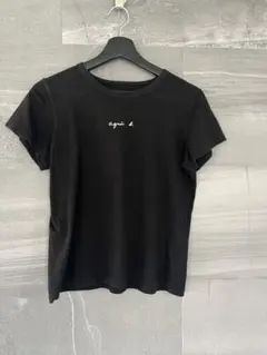 agnes b. アニエスベー ロゴ 半袖 Tシャツ ブラック t2のサムネイル