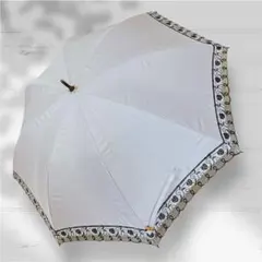 日傘　晴雨兼用　木製ハンドル　8本骨　グラスファイバー骨　桜骨　雨傘　遮熱　耐風