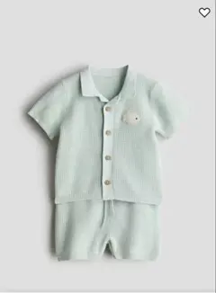 キッズ　ワッフルニット　セットアップ