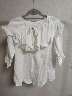 レトロガール　ブラウス　半袖　白