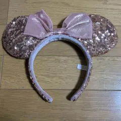 東京ディズニーリゾート カチューシャ スパンコール ピンクゴールド　ディズニー