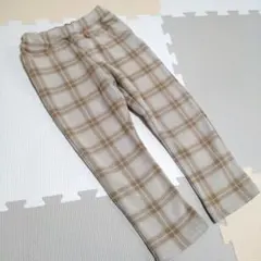 バースデイ 裏起毛 ロングパンツ 100cm チェック柄