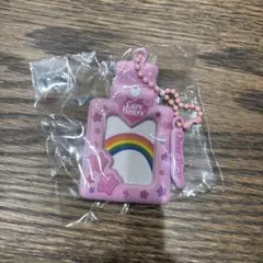 ケアベア ミニフォトケース チアベア ピンク　ガチャガチャ