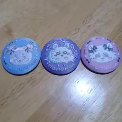 モモンガ×カニちゃん（古本屋） 刺繍缶バッジ２ カップル３種セット ちいかわ