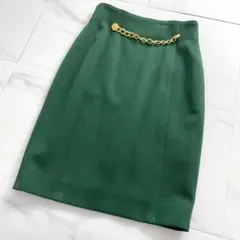 入手困難✨ セリーヌ CELINE チェーン トリオンフ ウール グリーンのサムネイル