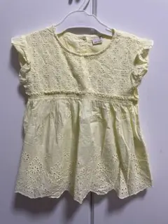 petit main 刺繍入り半袖ブラウス 120cm