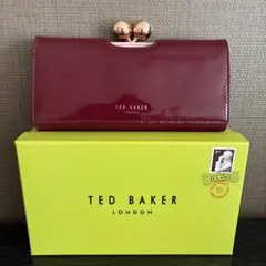 TED BAKER ボルドー エナメル 長財布 がま口 ピンクゴールド ピンクのサムネイル