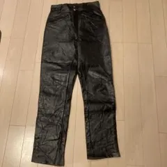 used☆AMFハーレー☆レザーパンツ☆28☆黒☆ビンテージのサムネイル