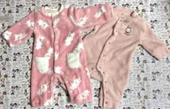 ⭐︎ベビー服　冬服ロンパース70 2枚セット！ピンク　可愛い