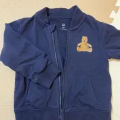 baby GAP ネイビー ジップアップジャケット 3歳　100 テディベア
