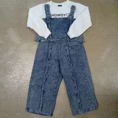 デニムオーバーオールセット 120cm