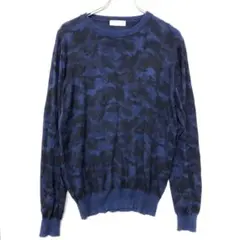 BACK NUMBER メンズ 古着 迷彩柄 カシミヤ混 ニットトップスのサムネイル