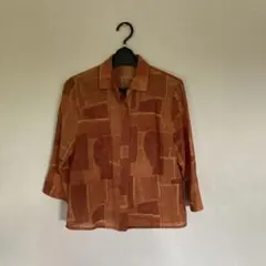 夏用　ジャケット　オレンジ色系　フリーサイズ