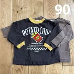 ブリーズ　フタフタ　カットソー　ロンT まとめ売り　保育園着　2着セット　90