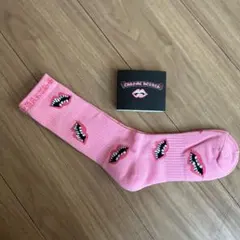 CHROME HEARTS リップ柄 ソックス ピンク在庫セールのサムネイル