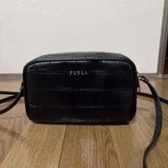 FURLA ショルダーバッグ クロコ型押し ブラックのサムネイル