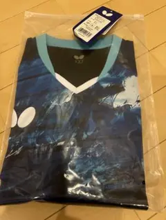 ペルセードシャツブルーM吸水　ユニフォーム