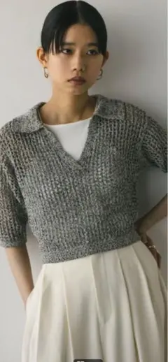 STYLEMIXER メッシュ ポロニット 半袖のサムネイル